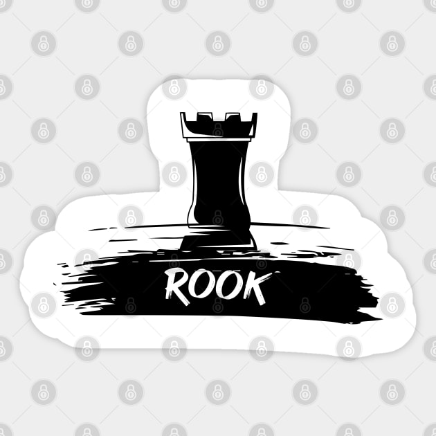 Chess rook Sticker by HB Shirts